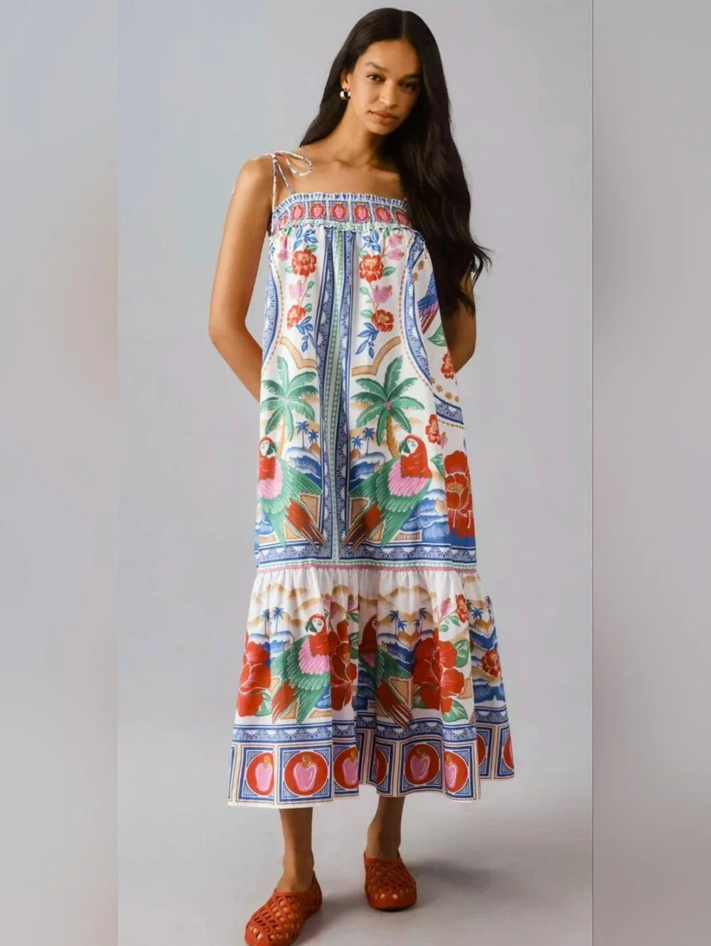 Farm Rio Flowers Beach Midi Dress - Picture 8 of 9